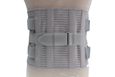 Apoyo elástico reforzado de la espina dorsal de la parte posterior lumbar con estancias de acero posteriores
