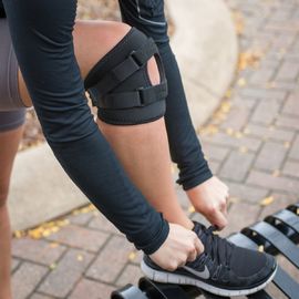 6" siguiendo el apoyo de rodilla médico corto con la bisagra y el contrafuerte duales de la media luna