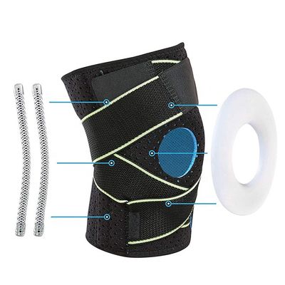 Apoyo de rodilla universal del neopreno con los estabilizadores de la primavera